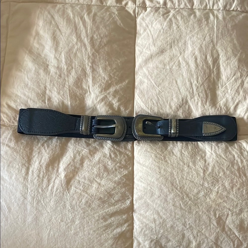 Stylish Black Leather Belt
